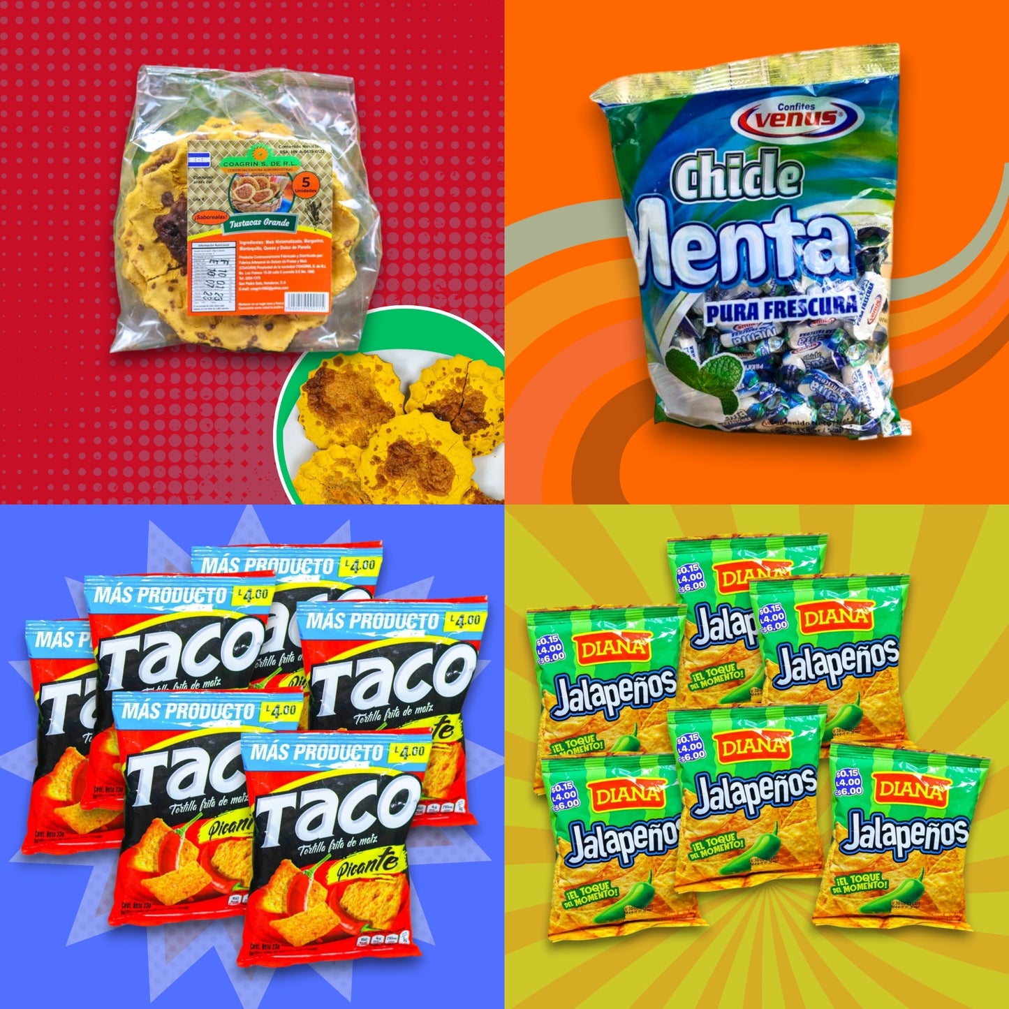 BOX CATRACHO PRIME – El tesoro definitivo de sabores catrachos. Contiene 60 productos (200u)
