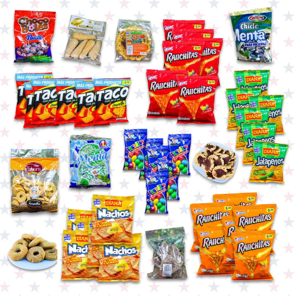 BOX CATRACHO PRIME – El tesoro definitivo de sabores catrachos. Contiene 60 productos (200u)