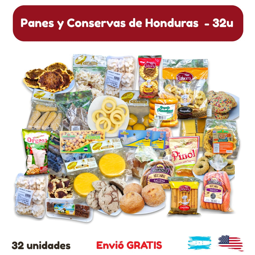 Caja Panes y Conservas de Honduras – 32 unidades