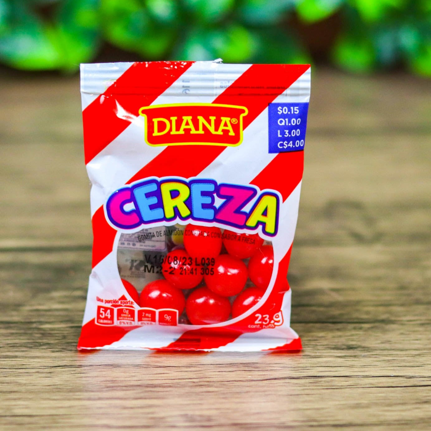 Cerezas Diana. (6 unidades). Paquetitos pequeños. 23g. Boquitas Diana