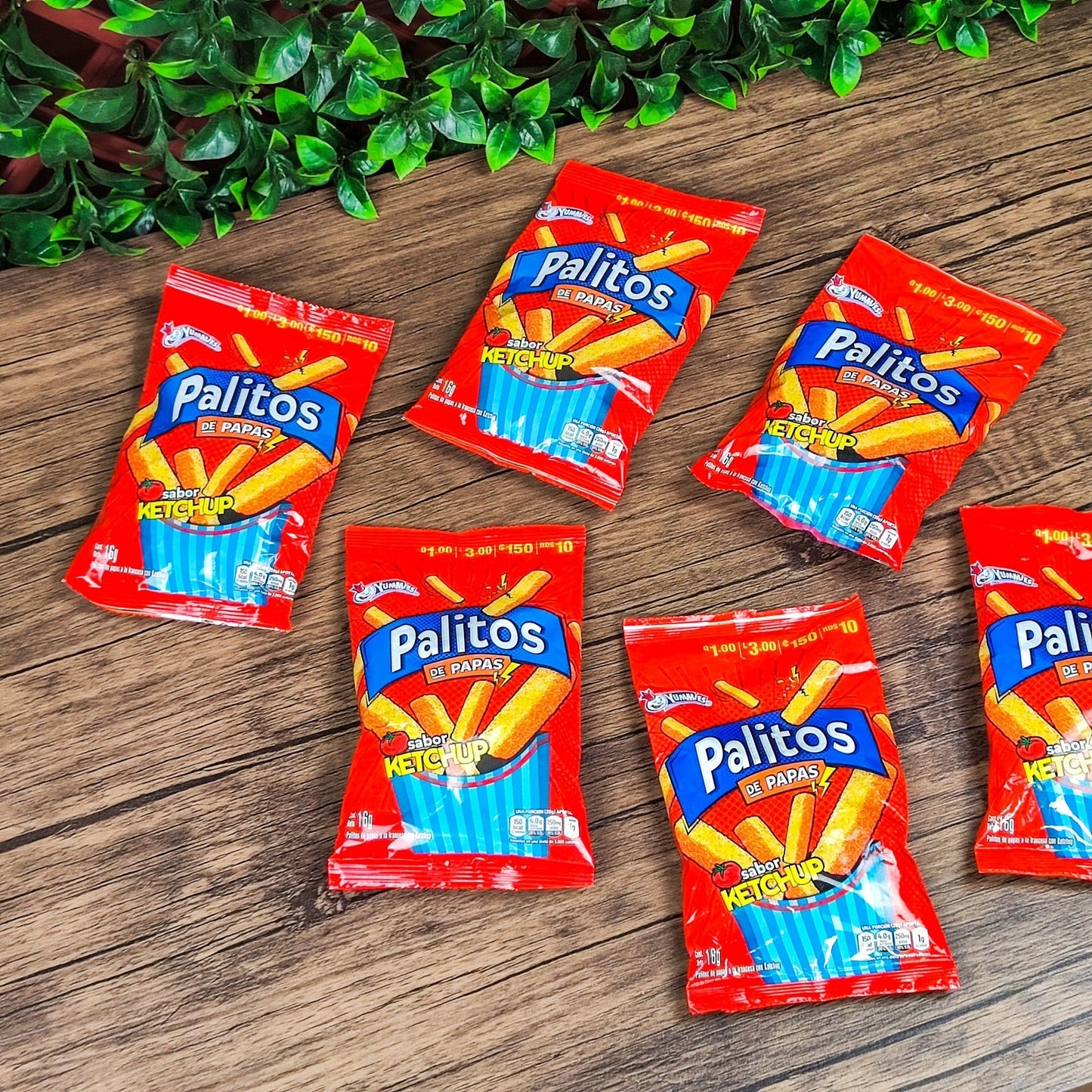 Palitos de papa de Yummies. (6 unidades). Churro pequeño. 16g. Yummies