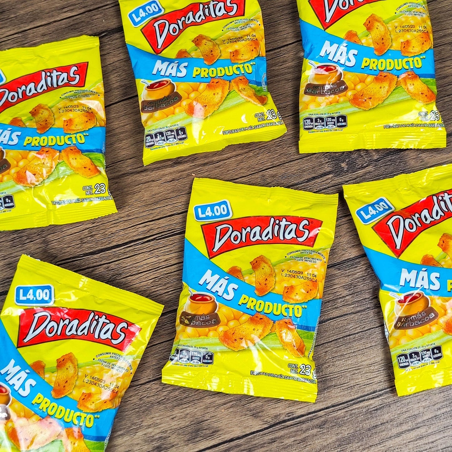 Doraditas. (6 unidades). Churros pequeños. 23g. Frito-Lay