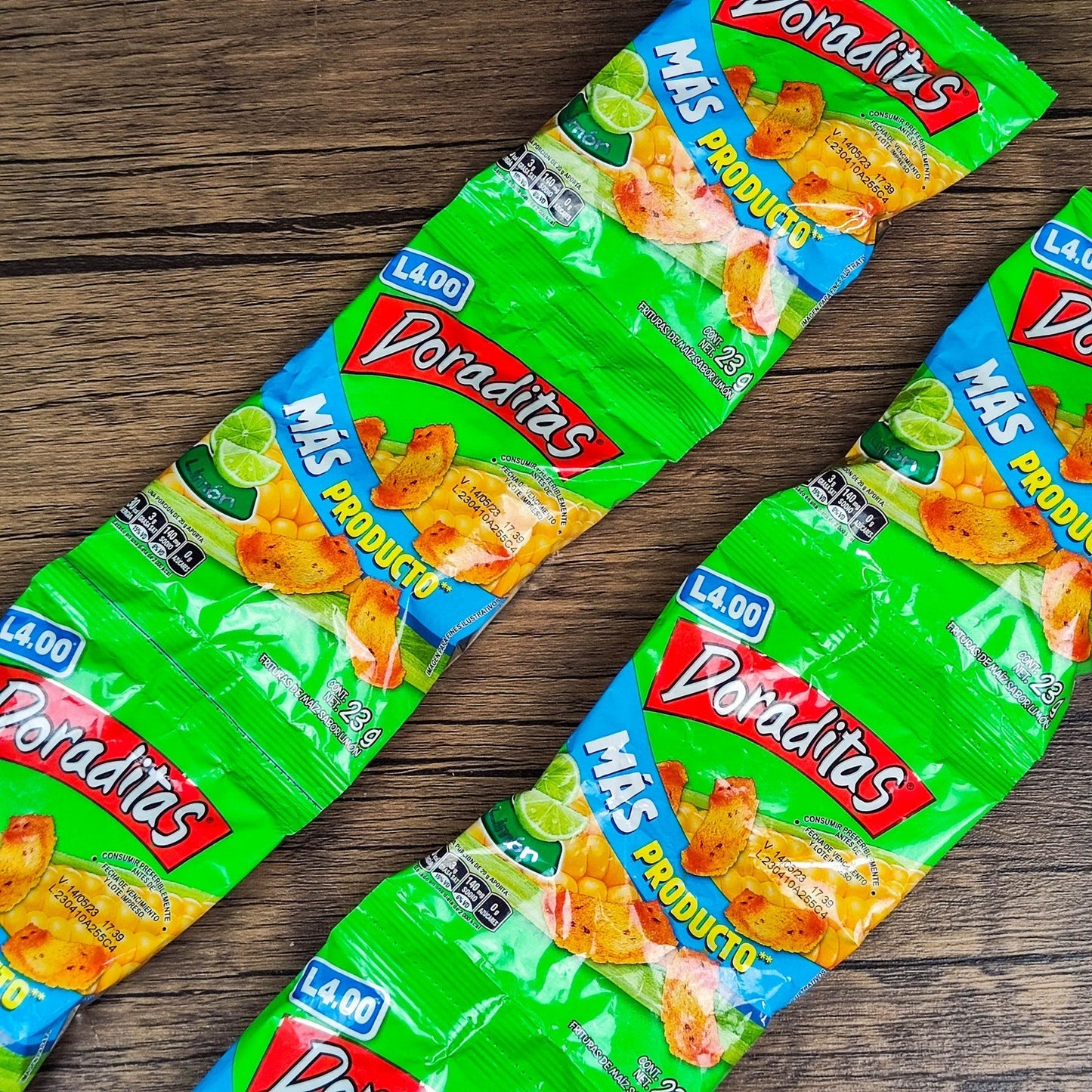 Doraditas. (6 unidades). Churros pequeños. 23g. Frito-Lay