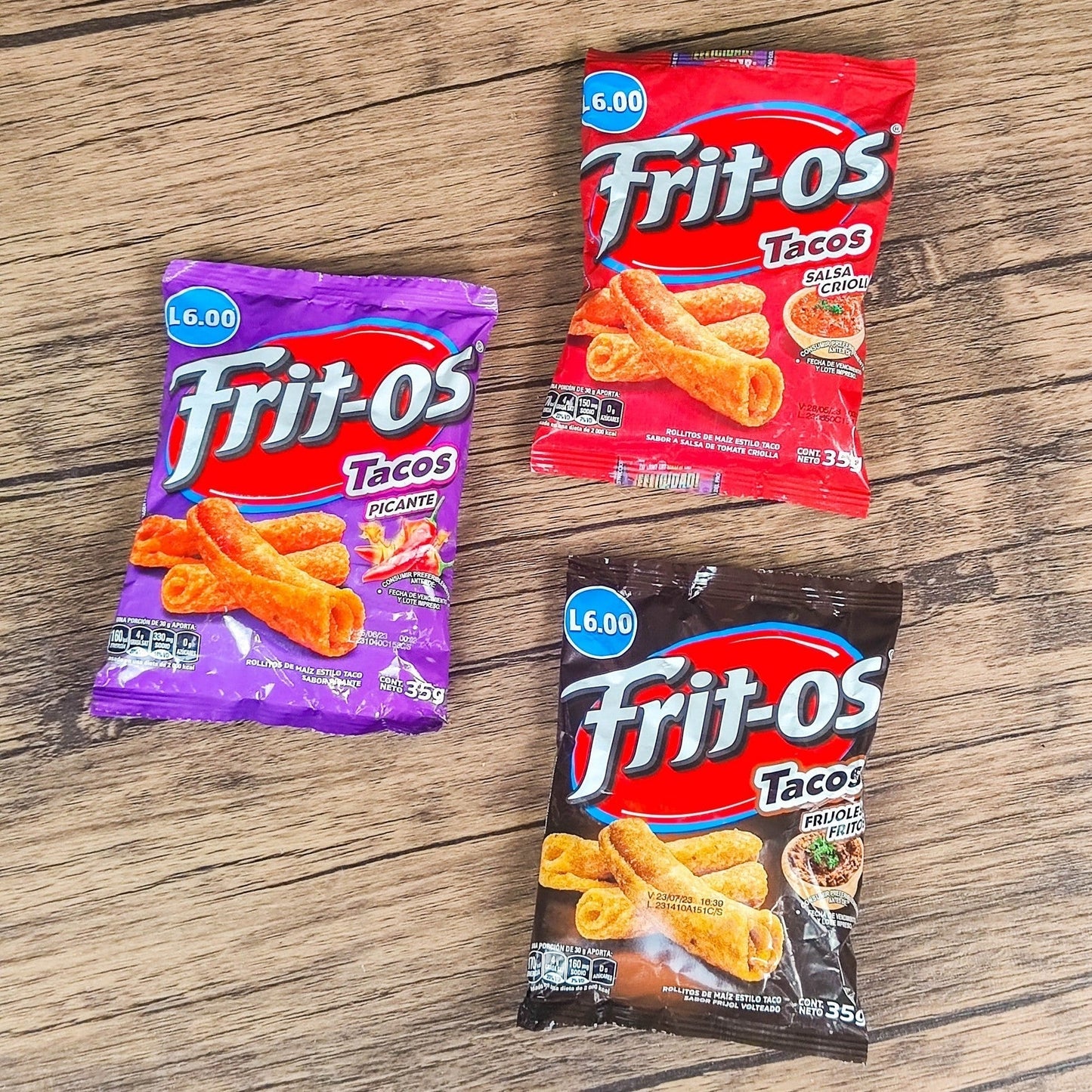 Frit-os Tacos. (6 unidades). Churros pequeños. 35g. Frito-Lay