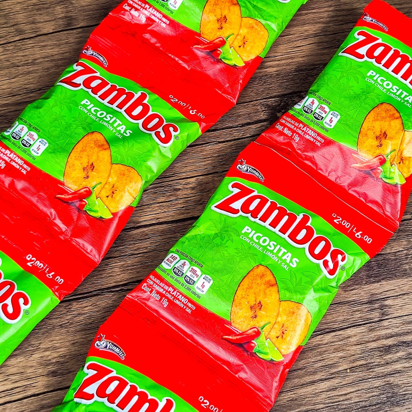 Zambos. (6 unidades). Churros pequeños. 19g. Yummies