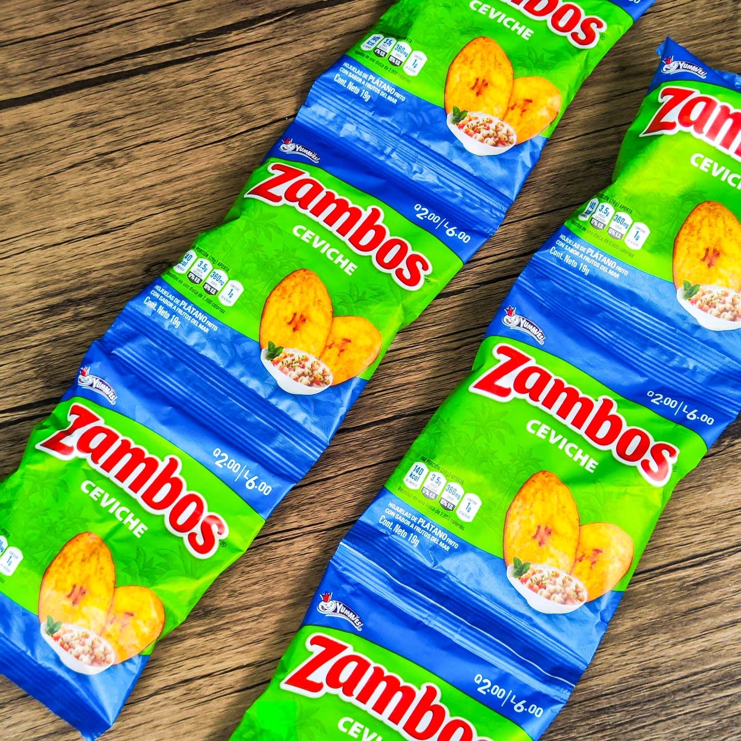 Zambos. (6 unidades). Churros pequeños. 19g. Yummies