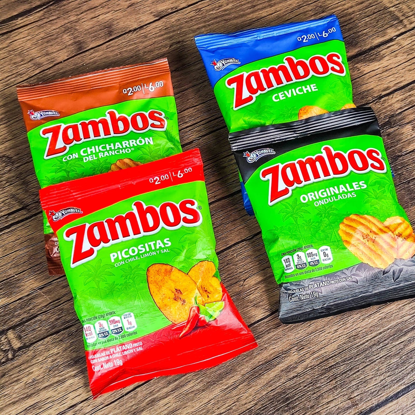 Zambos. (6 unidades). Churros pequeños. 19g. Yummies