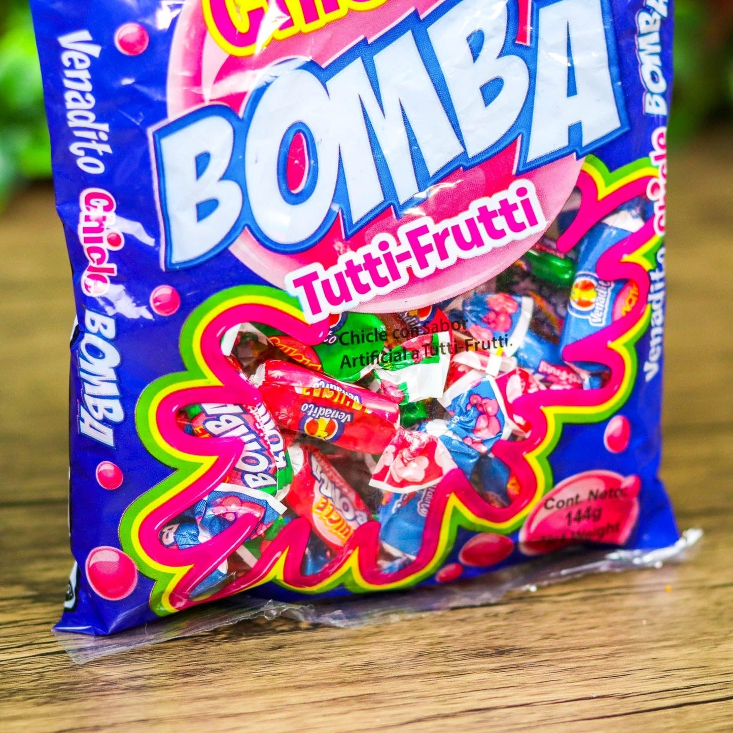 Chicle bomba Tutti-Frutti. Paquete. 144g. Confites venadito