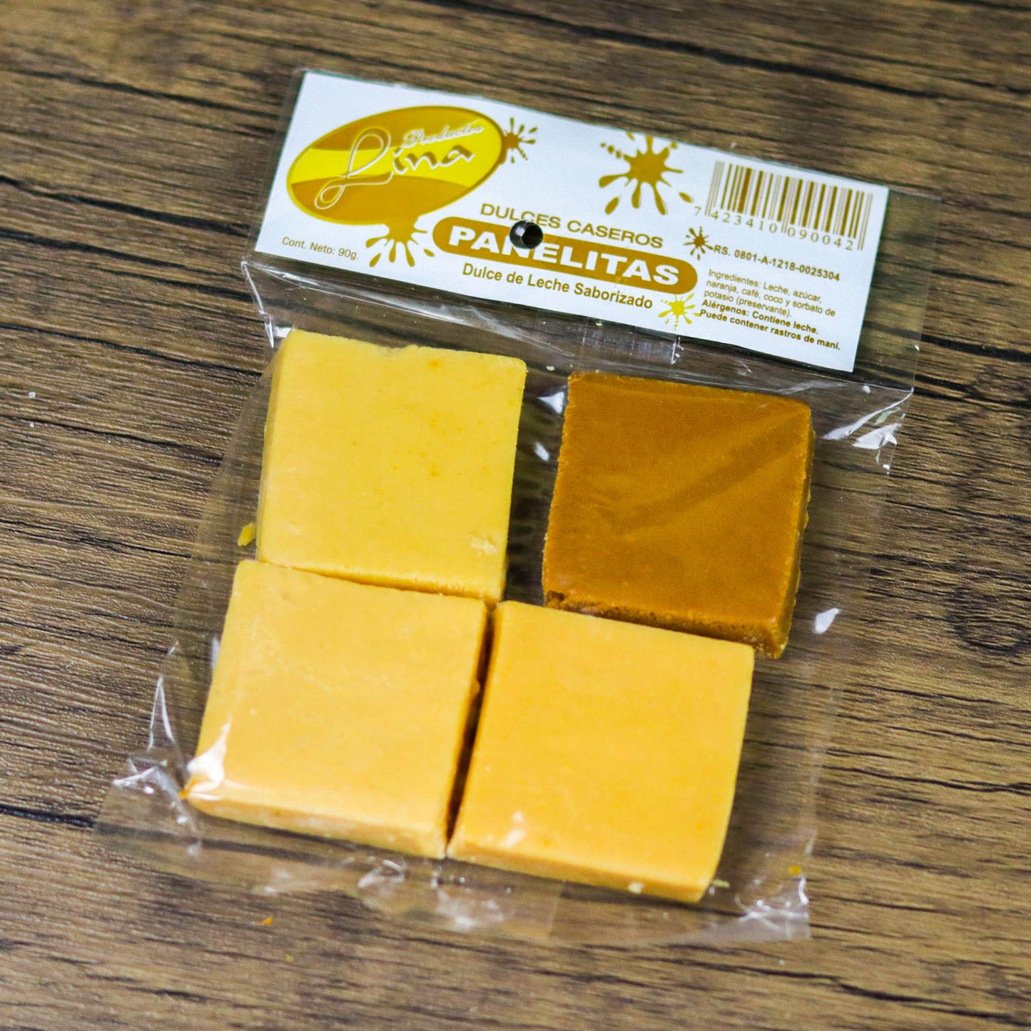 Dulce de leche (panelitas). 90g. Productos Lina