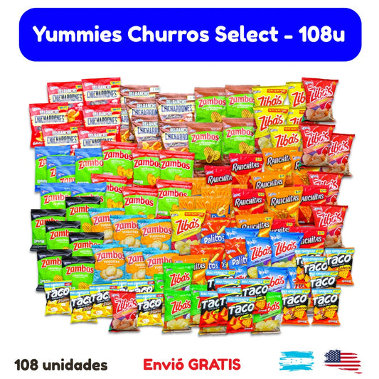 Yummies Churros Select - 108 unidades