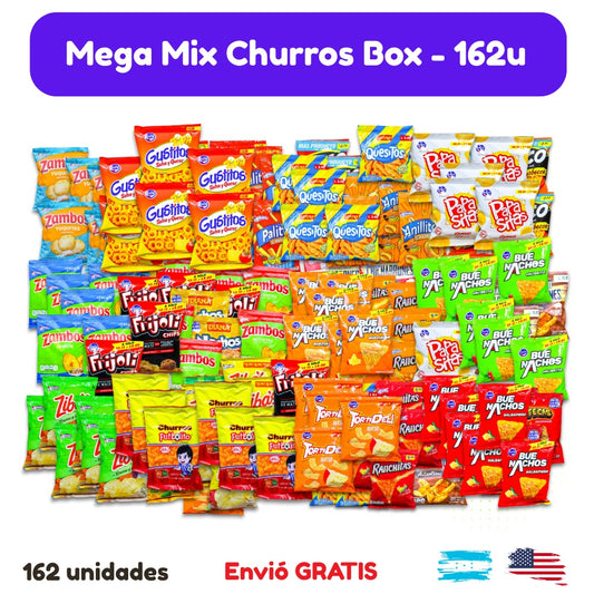 Mega Mix Churros Box - 162 unidades