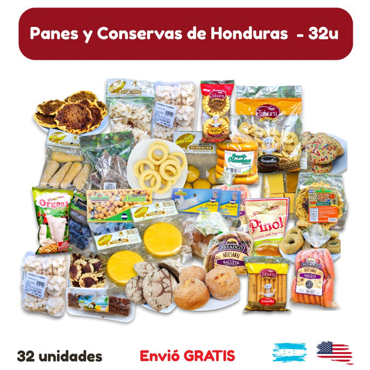 Caja Panes y Conservas de Honduras – 32 unidades