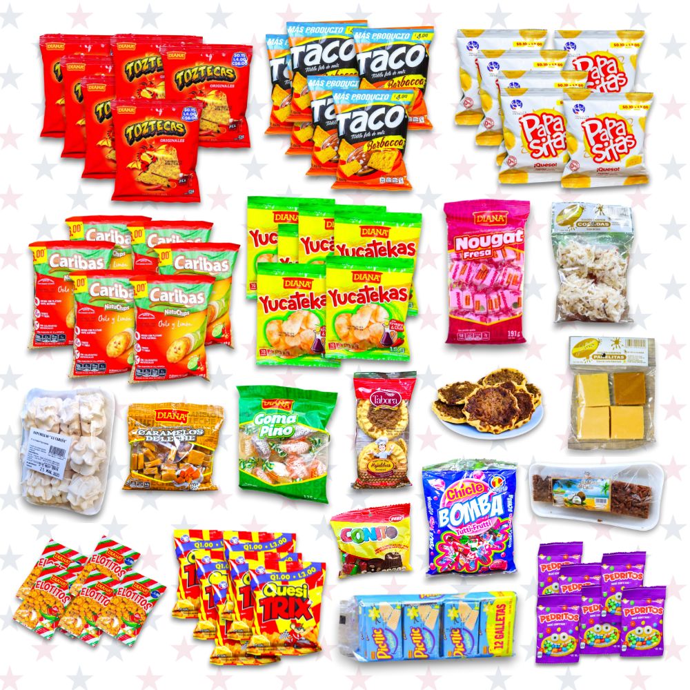 BOX CATRACHO PRIME –  El tesoro definitivo de sabores catrachos. Contiene 60 productos (200u)