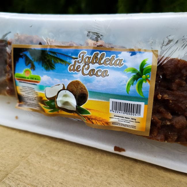 Tableta de Coco Premium. 5 piezas grandes. 280g